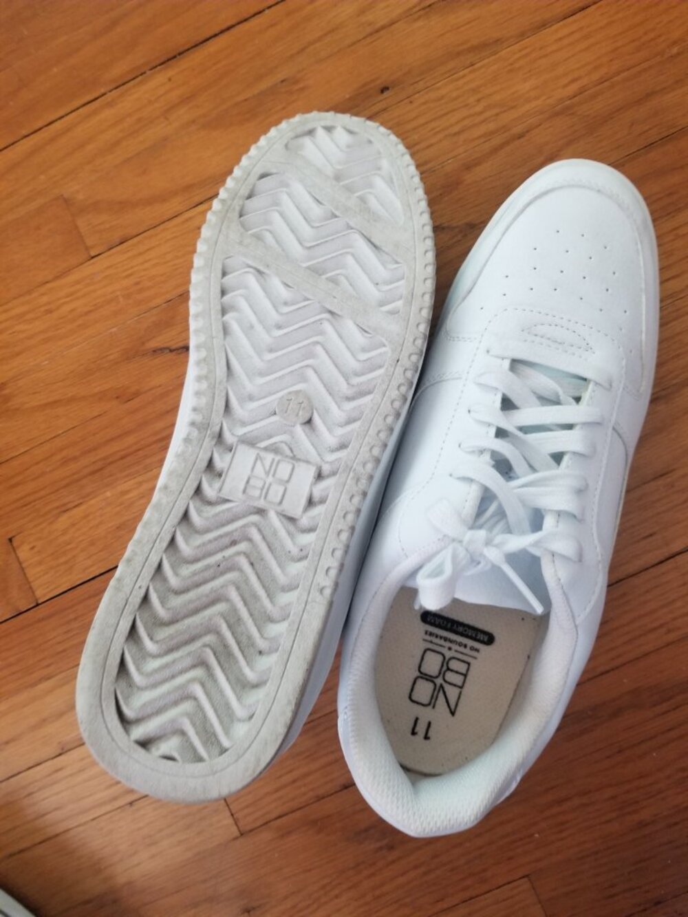 Nobo White Sneaker Gym Shoes Women's 11 - Picture 5 of 6